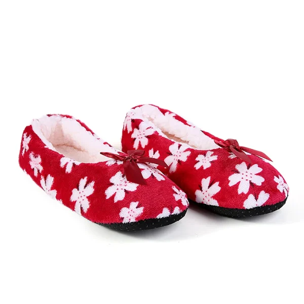 pantoufle chaude coton en peluche femme