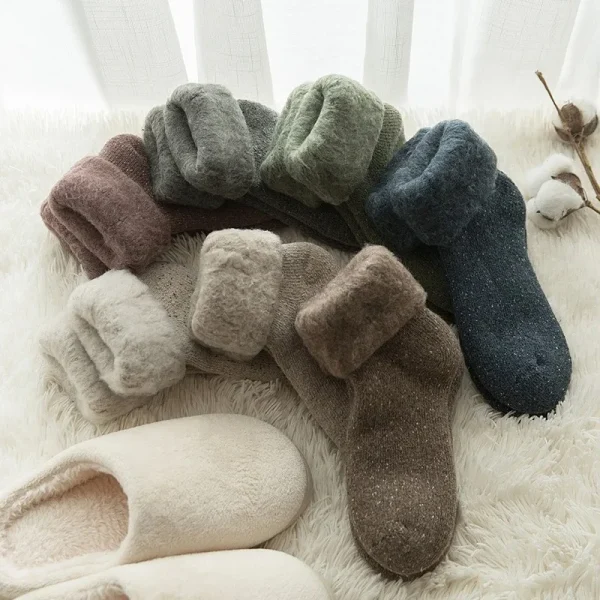 chaussettes en laine douce pour l'hiver