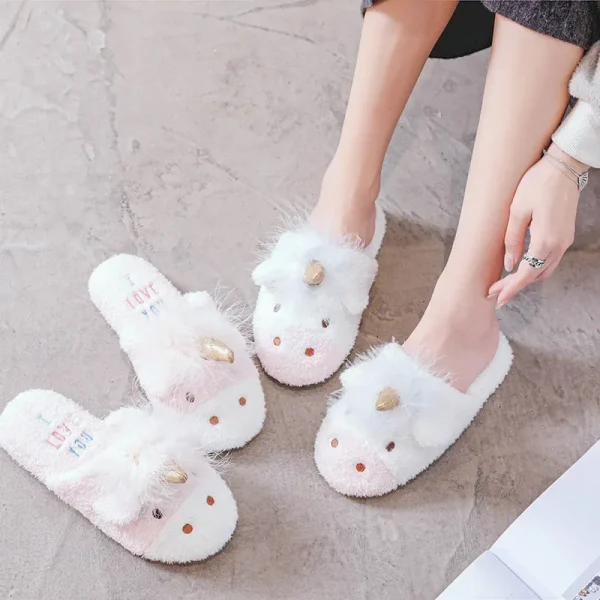 pantoufles en peluche confortables hiver femmes