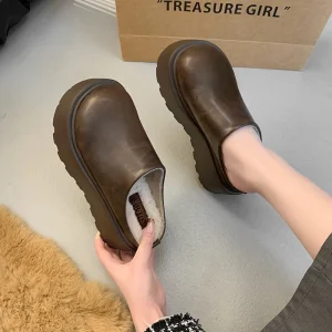 pantoufle mocassin femme talon 4 cm