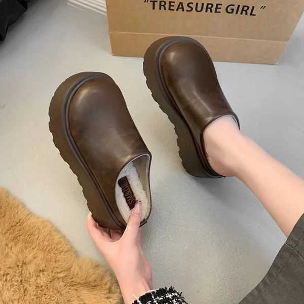 pantoufle mocassin femme talon 4 cm