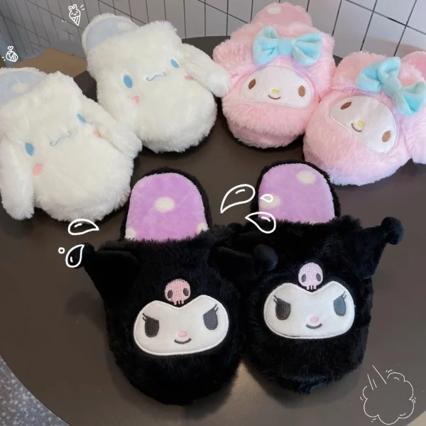 chausson pantoufle en peluche chaude