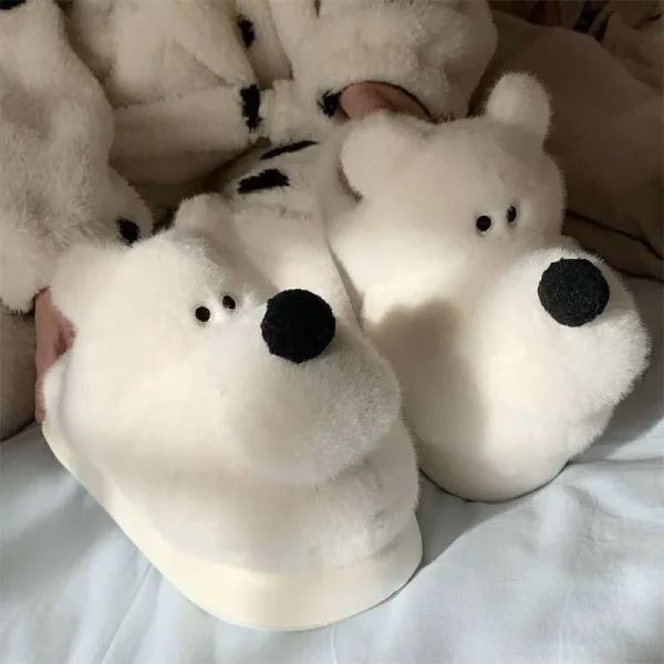 pantoufles en peluche chaud hiver