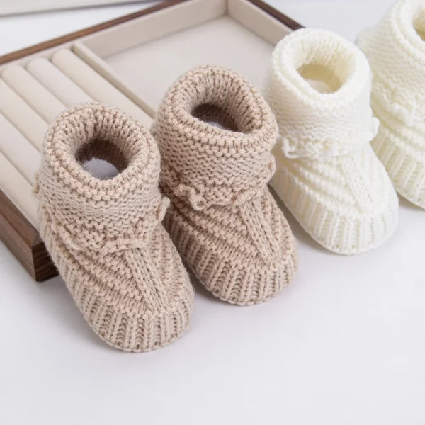 pantoufle au crochet courte pour bébé