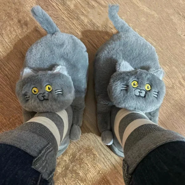 chaussure pantoufle de chat unisexe