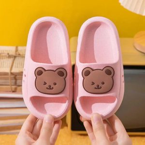 claquettes avec motif ours pour petites filles