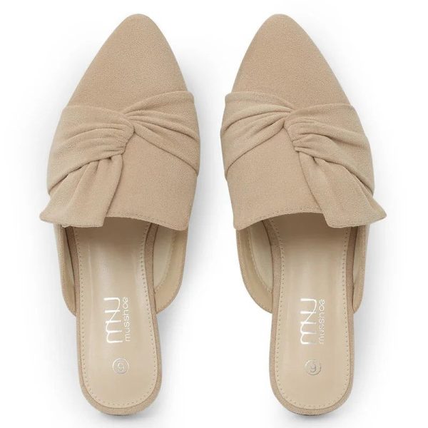 mules à enfiler confortables à bout pointu pour femmes