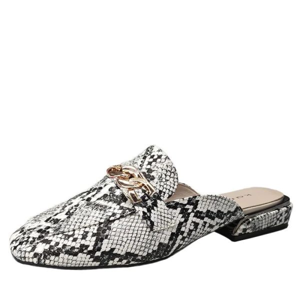 mules effet peau de serpent pour femme