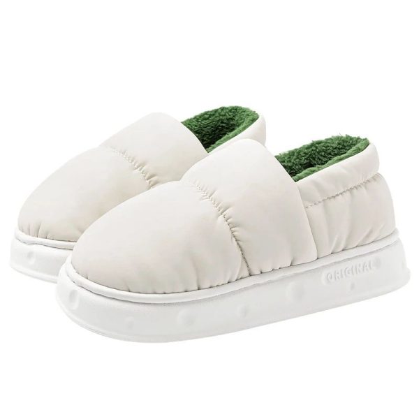 pantoufles d'hiver imperméables en coton pour hommes et femmes