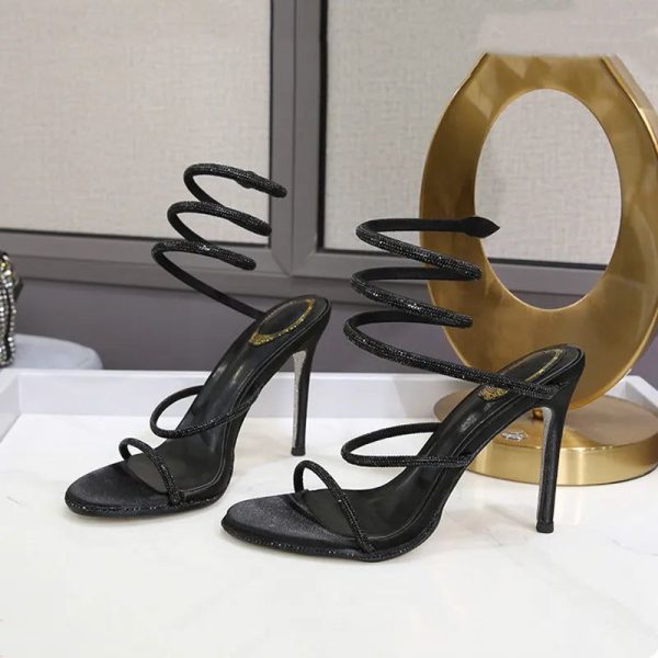 sandales gladiateur à talons hauts fins