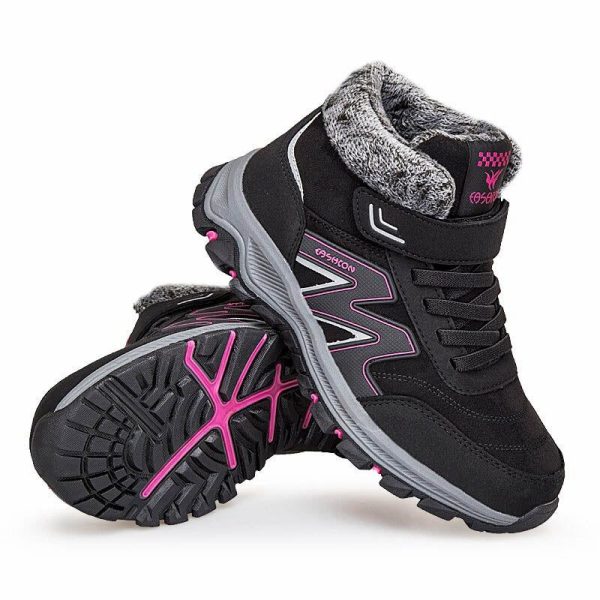 botte pantoufle de randonnée montante chaude en peluche