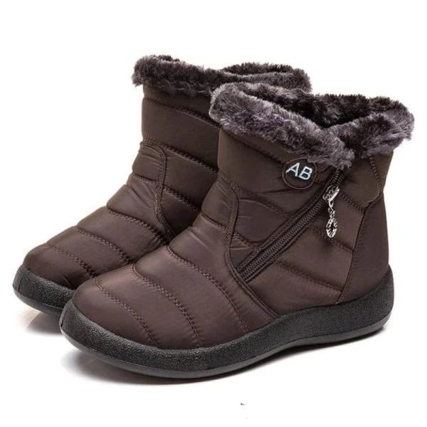 bottes matelassées d'hiver avec fourrure et protection imperméable