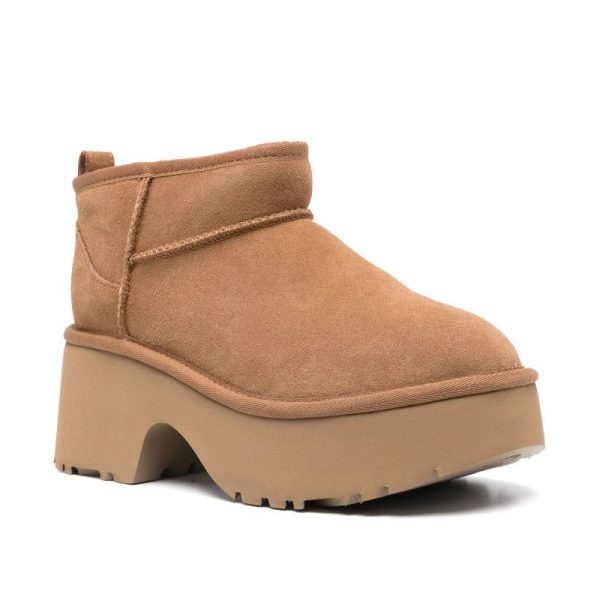 bottine pantoufle d'hiver ultra-chaude à plate-forme