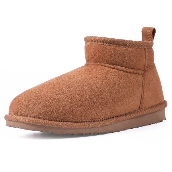 bottines pantoufles chaudes en daim