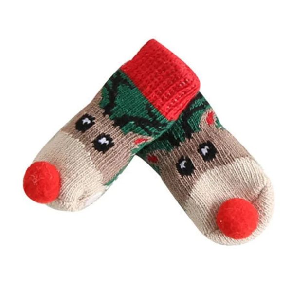 chaussette pantoufle pour chien Noël