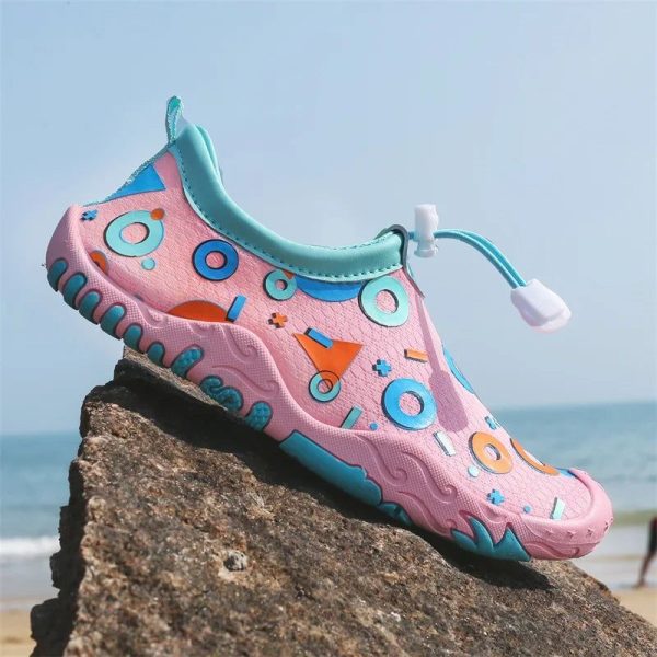 chaussures pieds nus aquatiques élastiques pour enfants