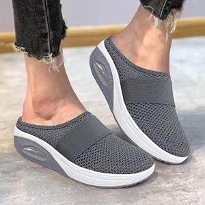 mules orthopédiques respirantes gris confort plus