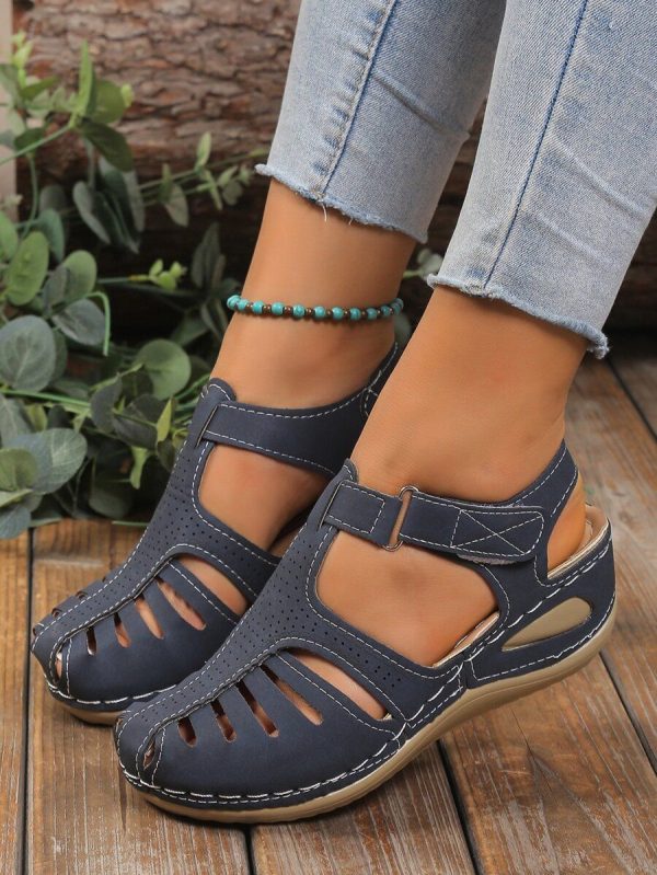 sandales orthopédiques confort plus bleues