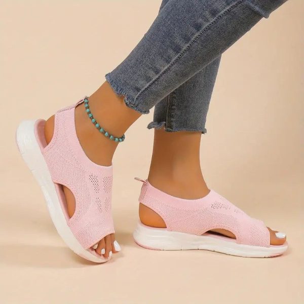 sandales orthopédiques ultra-confort en rose pour femme