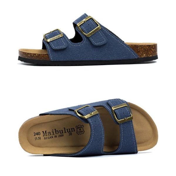 sandales pantoufles en daim confortables